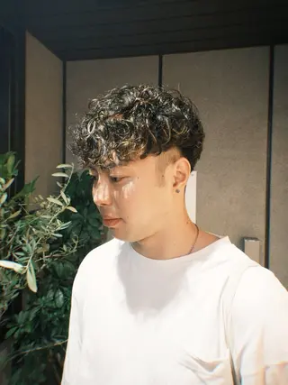 ショート カラー パーマ メンズ 神戸美容室 マオのヘアスタイル