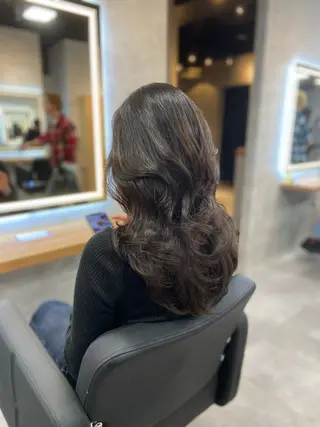 ロング カラー ヘアアレンジ レイヤー×透明感カラ ーHAYATOのヘアスタイル