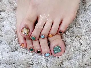ショート カラー ネイル Le’a NailSalonのネイルデザイン