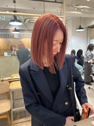 ショート カラー じゅわっと暖色カラー 🍊Moemiのヘアスタイル