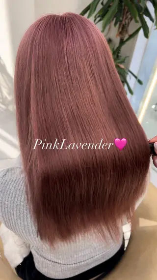 セミロング 艶ブラウン/暖色 カラー/髪質改善みほのヘアスタイル