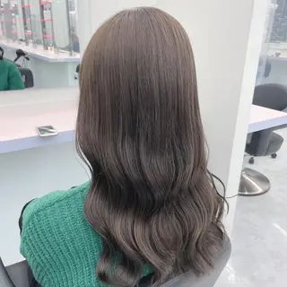 セミロング カラー レイヤー×透明感カラ ーHAYATOのヘアスタイル