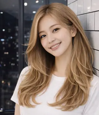 セミロング 櫻井 サブローのヘアスタイル