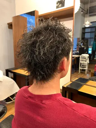 ショート カラー パーマ ヘアアレンジ メンズ キッズ ブリーチカラー🔥 パーマ【佐々木凌平】のヘアスタイル