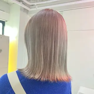 ショート カラー パーマ ヘアアレンジ 🧨ブリーチー×ボブ レイヤー💎じゅえるのヘアスタイル