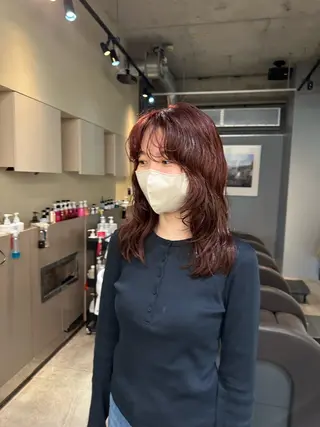 ミディアム パーマ さとう あやかのヘアスタイル