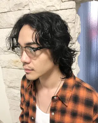 パーマ ヘアアレンジ メンズ ainico+所属・メンズ特化✂️栗原 侑也のヘアスタイル