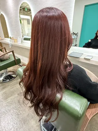 ロング カラー ヘアアレンジ 縮毛矯正/ /関内/あべももこのヘアスタイル