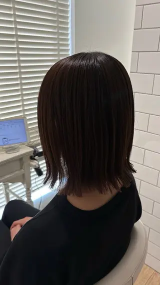 ミディアム カラー 似合わせ 顔周りYUUGAのヘアスタイル