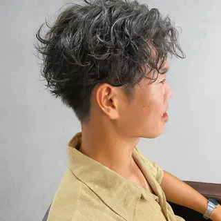 ショート パーマ メンズ 【nui 茨木】 清水優のヘアスタイル