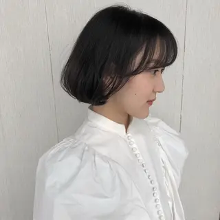 ミディアム 横山 莉奈のヘアスタイル