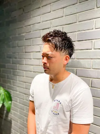 ショート パーマ メンズ 【川西能勢口駅1分】 木村　翔乃佑のヘアスタイル