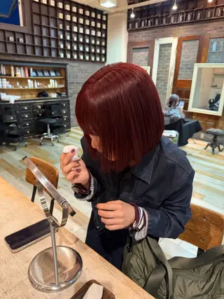 ミディアム 田中 蘭菜のヘアスタイル