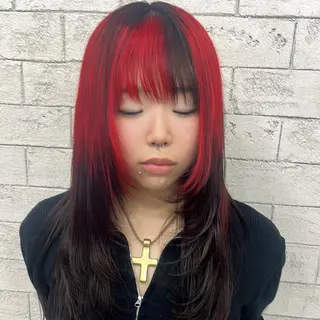 ロング ハイトーン/レイヤー ウルフ/V系kanaのヘアスタイル