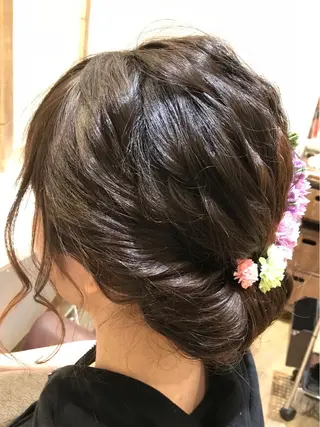 ヘアアレンジ ショート×カラー 🦊堀米早紀【荻窪】のマツエク・マツパデザイン
