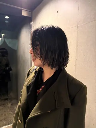 ミディアム パーマ casi所属・メンズパーマ/ボブ 星本広海のヘアスタイル