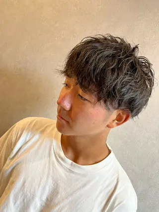 ショート パーマ メンズ 福留 叶太のヘアスタイル