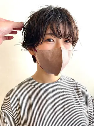 ショート カラー パーマ レイヤー／似合わせ TAKUYAのヘアスタイル