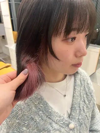 ミディアム カラー オリーブカラー/ レイヤー/ ローレンのヘアスタイル