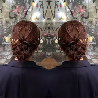 ミディアム ヘアアレンジ ハイライト/レイヤー /ハイトーン/AOIのヘアスタイル