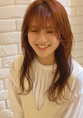 ロング カラー 杉田 健太のヘアスタイル
