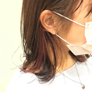 ミディアム カラー 梅田美容室 高山アヤのヘアスタイル