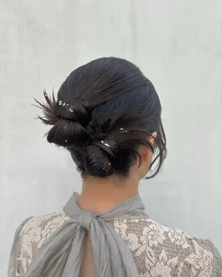 ミディアム レイヤー×透明感 ヘアセット/ミサトのヘアスタイル
