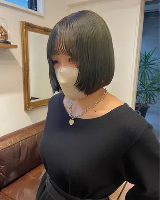 ショート カラー パーマ ヘアアレンジ メンズ キッズ ネイル マツエク・マツパ アイブロウ お洒落パーマ/ボブ ❄️Tomoka❄️のヘアスタイル