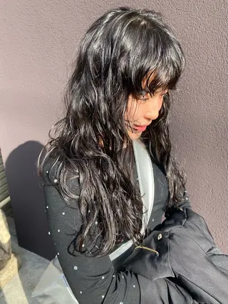 ロング パーマ 尾﨑 柊磨のヘアスタイル