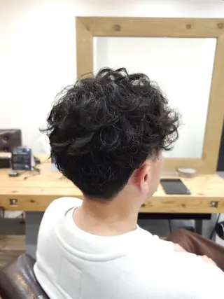 パーマ ショート メンズ little 柏 【リトルカシワ】所属・フジタミキ ✨メテオ TR、ヘッドスパのヘアスタイル