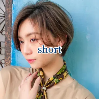 ショート 縮毛矯正・似合わせ タナカ レイヤのヘアスタイル