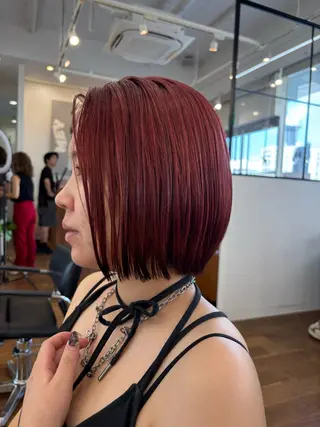 ショート カラー ハードパーマ Rico💜のヘアスタイル