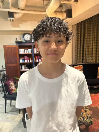 パーマ メンズ メンズパーマ眉毛 特化アユム🔥のヘアスタイル