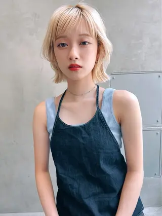 カラー ブリーチ/パーマ ♡MIYUU♡横浜のヘアスタイル