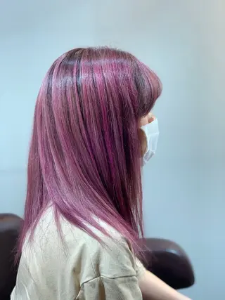 セミロング カラー ヘアアレンジ ✂︎中山竜哉✂︎ 川崎スタイリストのヘアスタイル