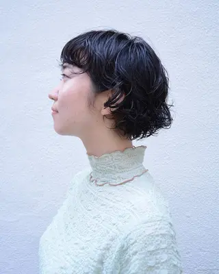 ショート パーマ すみとも るなのヘアスタイル