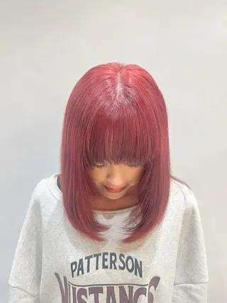 ミディアム あらいしほ /ダブルカラーのヘアスタイル