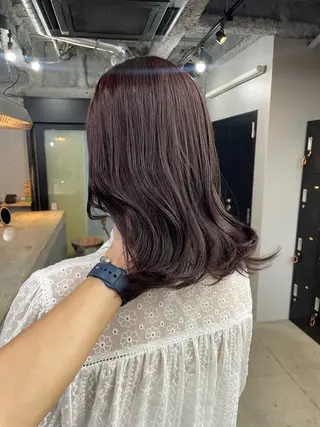 ロング カラー 新宿/韓国ヘア/ 髪質改善ストレートのヘアスタイル