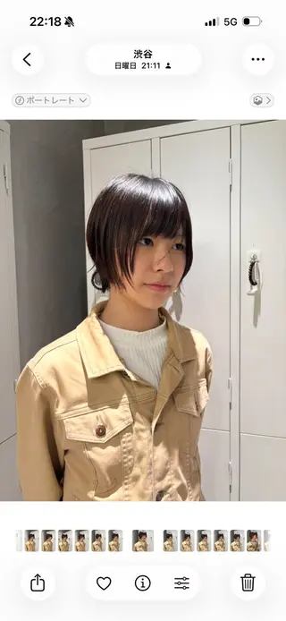 ショート リカ/ハイトーン ・オリーブ🍀のヘアスタイル