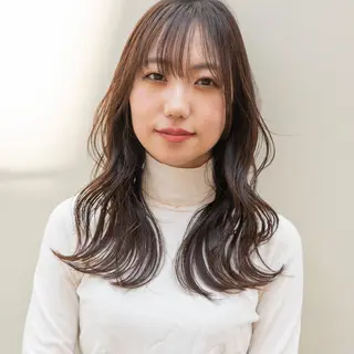 ロング カラー 天王寺韓国ヘア 小山歓実のヘアスタイル