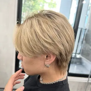 パーマ メンズ 曲がる縮毛矯正/メン ズカット髪質改善のヘアスタイル