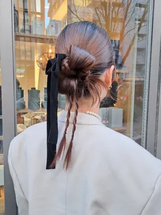 ヘアアレンジ ＭＩＹＵ/透明感 渋谷/ベージュカラーのヘアスタイル