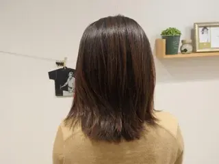 ミディアム 北福 友晴のヘアスタイル