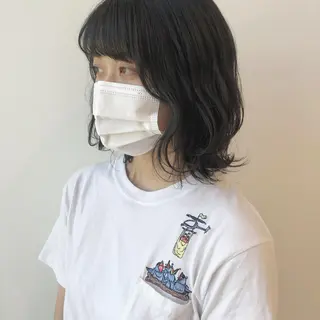 ミディアム カラー ヤマモト マイのヘアスタイル
