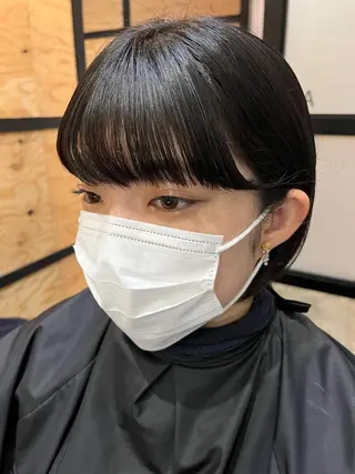 ショート カラー パーマ ヘアアレンジ メンズ キッズ ネイル マツエク・マツパ アイブロウ 久木原 ゆりのヘアスタイル