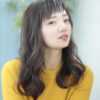 セミロング カラー 菊地 良太のヘアスタイル