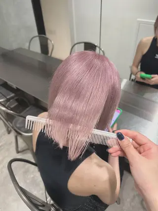 ミディアム カラー ハイトーン･髪質改善 MIOKAのヘアスタイル