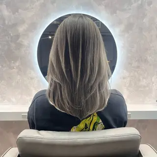 ミディアム カラー 奥山義進/大宮 /ダブルカラーのヘアスタイル