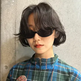 ショート カラー パーマ 斎藤祐樹 /レイヤー/パーマのヘアスタイル