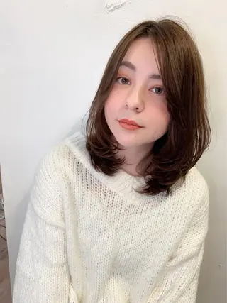 ミディアム カラー 髪質改善☆ 縮毛矯正miyuのヘアスタイル